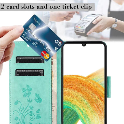For Samsung Galaxy A16 5G / A16 4G Case Imprinted Mini Butterfly Leather Wallet Phone Cover
