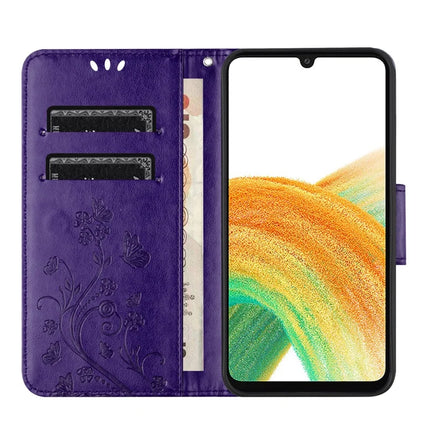 For Samsung Galaxy A16 5G / A16 4G Case Imprinted Mini Butterfly Leather Wallet Phone Cover