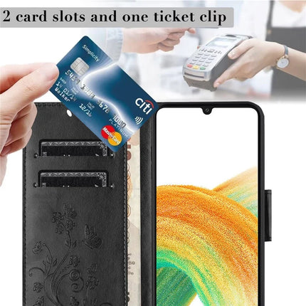 For Samsung Galaxy A16 5G / A16 4G Case Imprinted Mini Butterfly Leather Wallet Phone Cover
