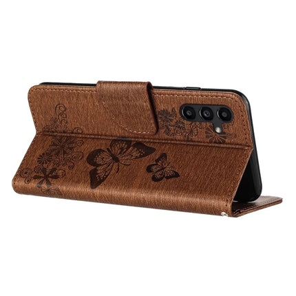 For Samsung Galaxy A16 5G / A16 4G Case Butterflies Flower Leather Wallet Flip Phone Cover