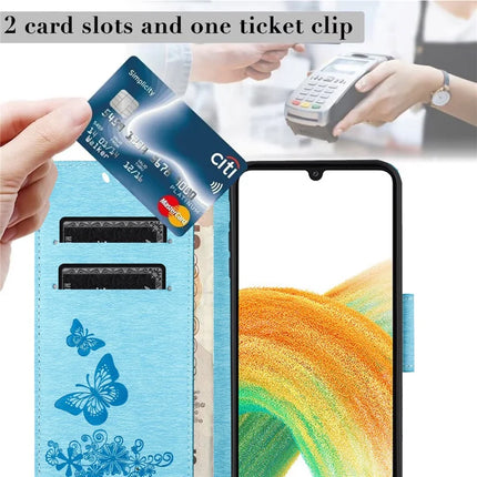 For Samsung Galaxy A16 5G / A16 4G Case Butterflies Flower Leather Wallet Flip Phone Cover