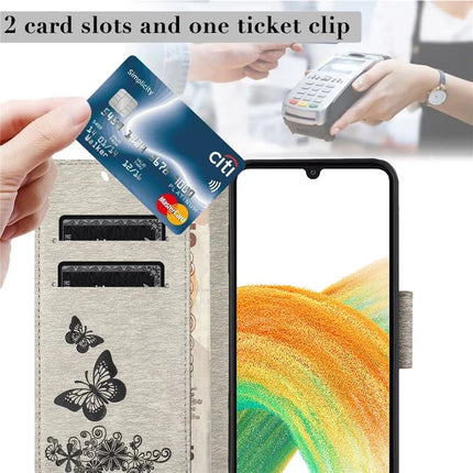 For Samsung Galaxy A16 5G / A16 4G Case Butterflies Flower Leather Wallet Flip Phone Cover