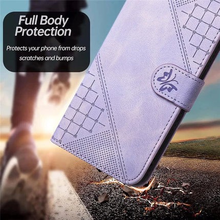 YX0080 For Motorola Moto G35 5G Case Butterfly Imprint Leather Wallet Phone Cover