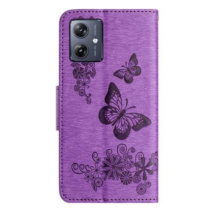 For Motorola Moto G55 5G Case Butterflies Flower Leather Wallet Flip Phone Cover