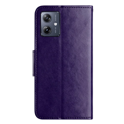 For Motorola Moto G55 5G Case Imprinted Mini Butterfly Leather Wallet Phone Cover