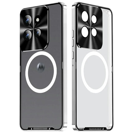 Magic Shield Magnetic Series for Motorola Edge 50 5G Case Metal+TPU Phone Cover with Lens Guard