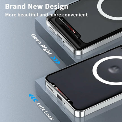 Magic Shield Magnetic Series for Motorola Edge 50 5G Case Metal+TPU Phone Cover with Lens Guard