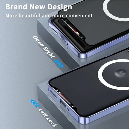 Magic Shield Magnetic Series for Motorola Edge 50 5G Case Metal+TPU Phone Cover with Lens Guard