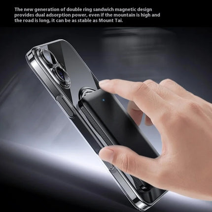 For iPhone 16 Plus Case Compatible with MagSafe Kickstand PC+TPU Phone Cover with Lens Film