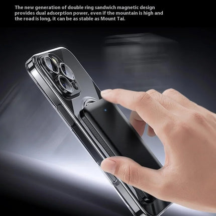 For iPhone 16 Pro Max Case Compatible with MagSafe Kickstand PC+TPU Phone Cover with Lens Film