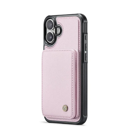 JEEHOOD J05 For iPhone 16 Plus Case Leather Mobile Cover with Detachable Magnetic Card Bag