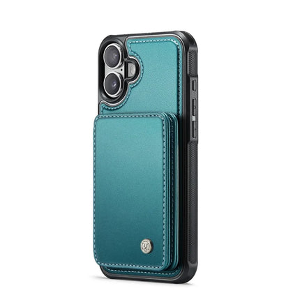 JEEHOOD J05 For iPhone 16 Plus Case Leather Mobile Cover with Detachable Magnetic Card Bag