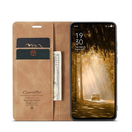 For Oppo Reno12 F 5G Case CASEME 013 Series Card Holder Stand Leather Phone Cover