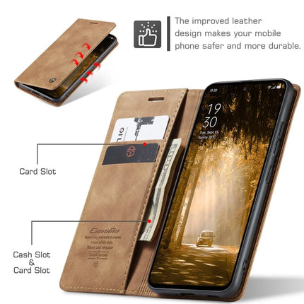 For Oppo Reno12 F 5G Case CASEME 013 Series Card Holder Stand Leather Phone Cover