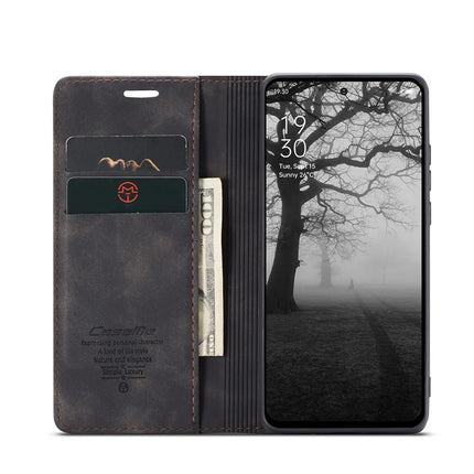 For Oppo Reno12 F 5G Case CASEME 013 Series Card Holder Stand Leather Phone Cover