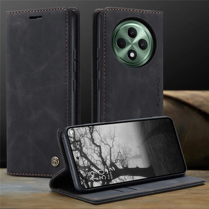 For Oppo Reno12 F 5G Case CASEME 013 Series Card Holder Stand Leather Phone Cover