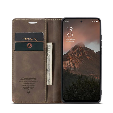 For Oppo Reno12 F 5G Case CASEME 013 Series Card Holder Stand Leather Phone Cover