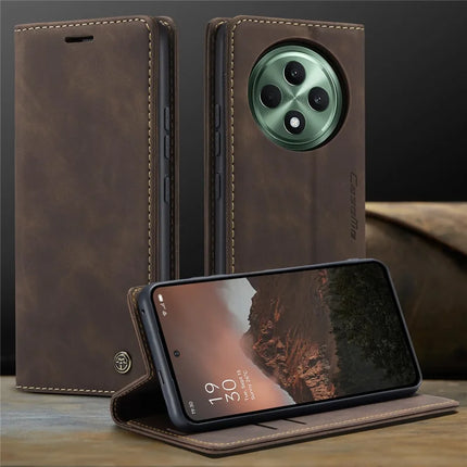 For Oppo Reno12 F 5G Case CASEME 013 Series Card Holder Stand Leather Phone Cover