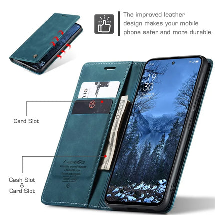 For Oppo Reno12 F 5G Case CASEME 013 Series Card Holder Stand Leather Phone Cover