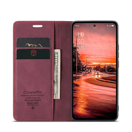 For Oppo Reno12 F 5G Case CASEME 013 Series Card Holder Stand Leather Phone Cover