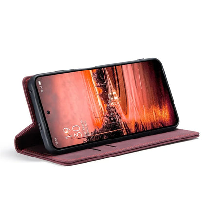 For Oppo Reno12 F 5G Case CASEME 013 Series Card Holder Stand Leather Phone Cover