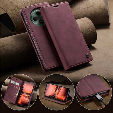 For Oppo Reno12 F 5G Case CASEME 013 Series Card Holder Stand Leather Phone Cover