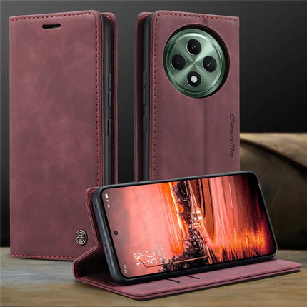 For Oppo Reno12 F 5G Case CASEME 013 Series Card Holder Stand Leather Phone Cover