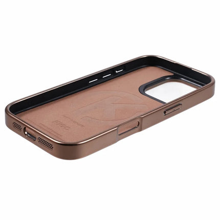 KIGC For iPhone 16 Pro Max Case PC+TPU+PU Electroplating Phone Cover