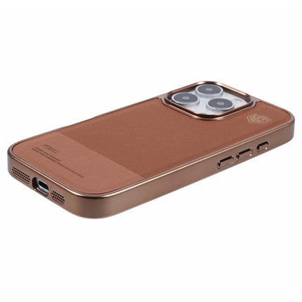KIGC For iPhone 16 Pro Max Case PC+TPU+PU Electroplating Phone Cover