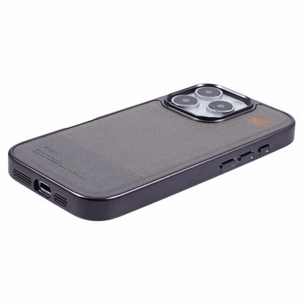 KIGC For iPhone 16 Pro Max Case PC+TPU+PU Electroplating Phone Cover