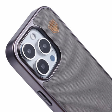 KIGC For iPhone 16 Pro Max Case PC+TPU+PU Electroplating Phone Cover