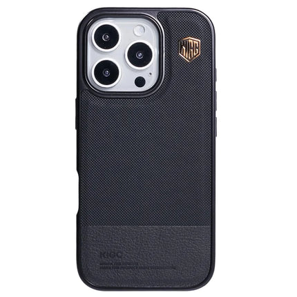 KIGC For iPhone 16 Pro Max Case PC+TPU+PU Electroplating Phone Cover