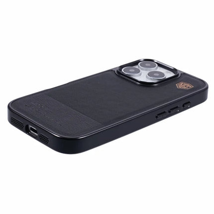 KIGC For iPhone 16 Pro Max Case PC+TPU+PU Electroplating Phone Cover