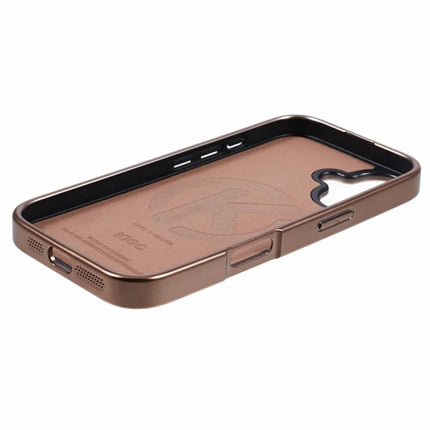 KIGC For iPhone 16 Case PC+TPU+PU Electroplating Phone Cover