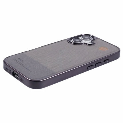 KIGC For iPhone 16 Case PC+TPU+PU Electroplating Phone Cover