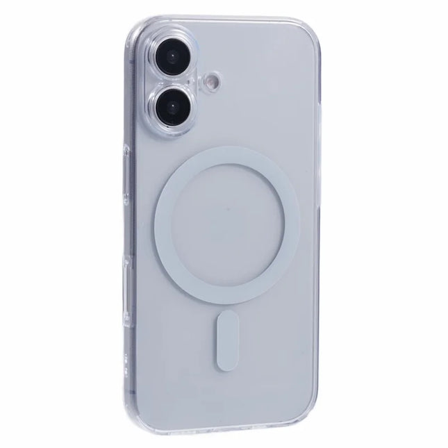 JAUCASE For iPhone 16 Case Compatible with MagSafe PC+TPU Crystal Clear Phone Cover
