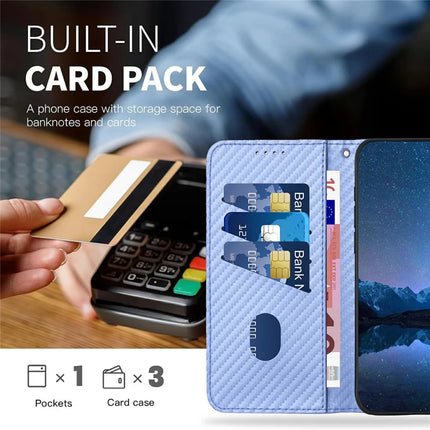 YX0070 For Motorola Moto G55 5G Wallet Case Carbon Fiber Texture Leather Cell Accessories Phone Cover