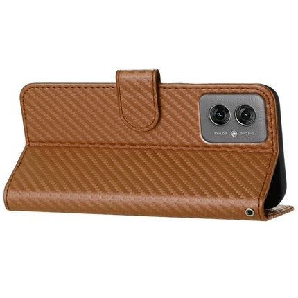 YX0070 For Motorola Moto G55 5G Wallet Case Carbon Fiber Texture Leather Cell Accessories Phone Cover