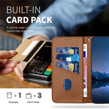 YX0070 For Motorola Moto G55 5G Wallet Case Carbon Fiber Texture Leather Cell Accessories Phone Cover