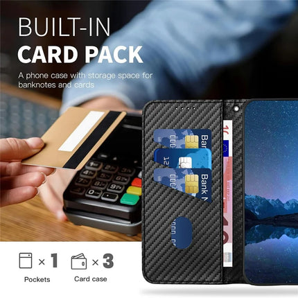 YX0070 For Motorola Moto G55 5G Wallet Case Carbon Fiber Texture Leather Cell Accessories Phone Cover