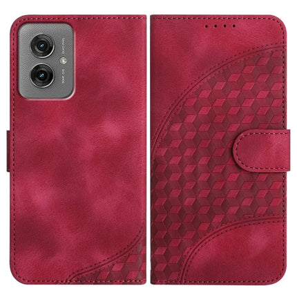 YX0060 For Motorola Moto G55 5G Case Elephant Head Pattern Leather Phone Cover - Rose