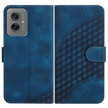 YX0060 For Motorola Moto G55 5G Case Elephant Head Pattern Leather Phone Cover - Sapphire