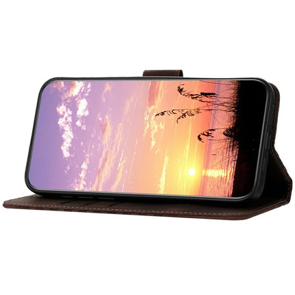 YX0060 For Motorola Moto G55 5G Case Elephant Head Pattern Leather Phone Cover
