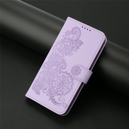 YX0050 For Motorola Moto G55 5G Case Mandala Flower Leather Wallet Phone Cover