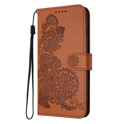 YX0050 For Motorola Moto G55 5G Case Mandala Flower Leather Wallet Phone Cover