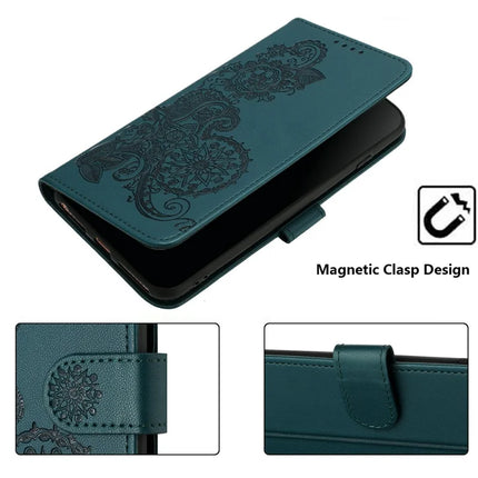 YX0050 For Motorola Moto G55 5G Case Mandala Flower Leather Wallet Phone Cover