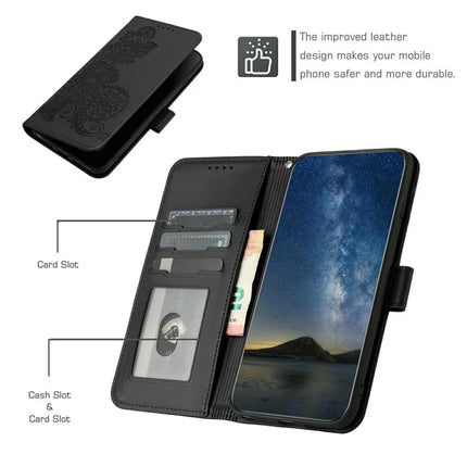YX0050 For Motorola Moto G55 5G Case Mandala Flower Leather Wallet Phone Cover