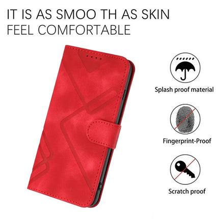 YX0040 For Motorola Moto G55 5G Case Leather Phone Cover Geometry Pattern