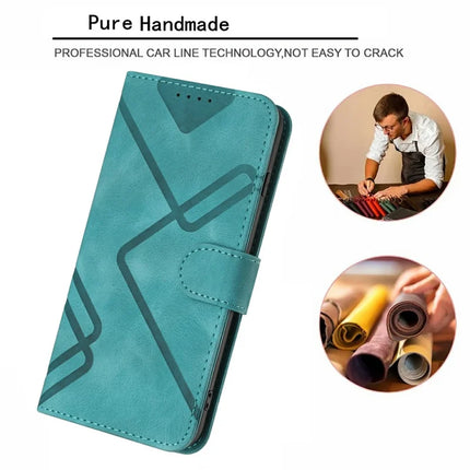 YX0040 For Motorola Moto G55 5G Case Leather Phone Cover Geometry Pattern