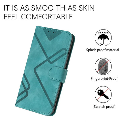 YX0040 For Motorola Moto G55 5G Case Leather Phone Cover Geometry Pattern